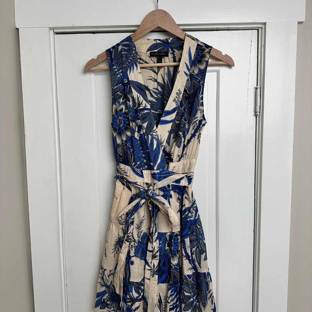 Banana Republic Petite Tiered Mini Wrap Dress